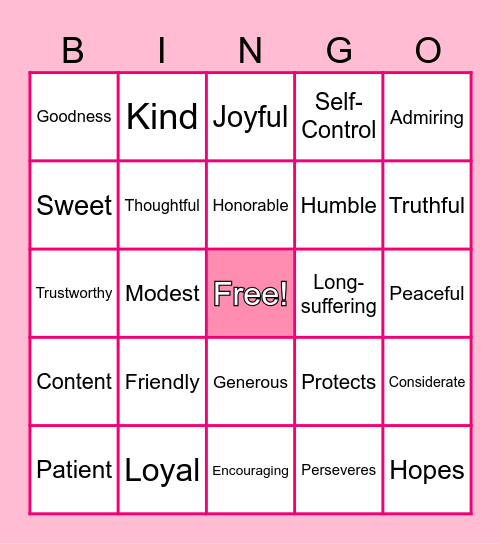 VALENTINE BINGO Card
