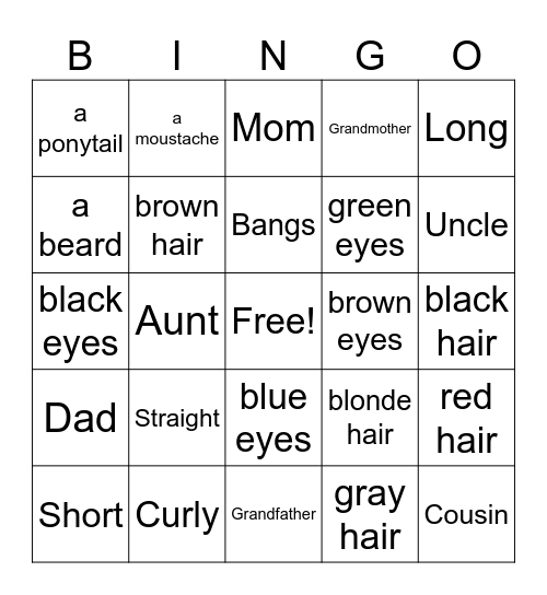2/14 Bingo Card