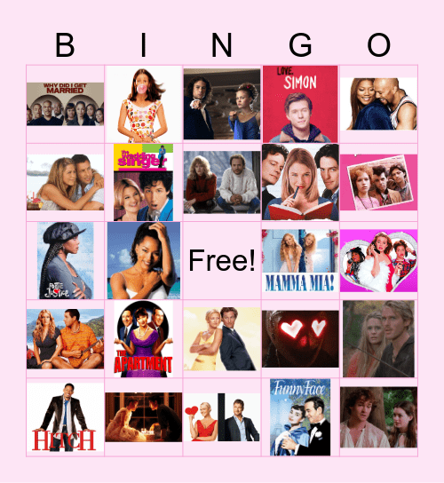 Valentine Movie Bingo Card