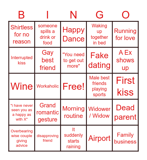 Valentine's Bingo Card
