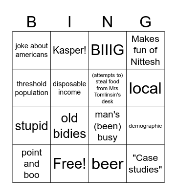 Masccill Bingo Rnd 2 Bingo Card