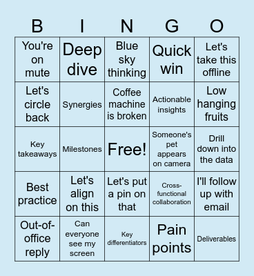 CONSULTANT JARGON BINGO Card