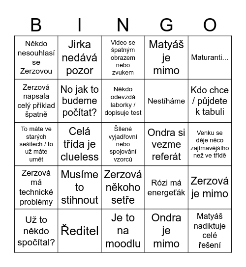 Fsem Bingo Card