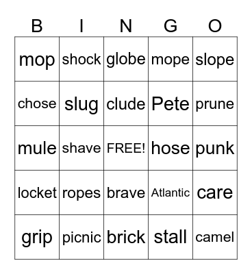 WILSON Bingo Card