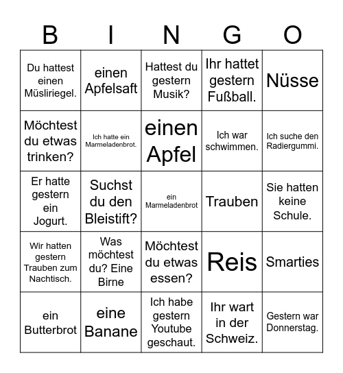 Bingo für Haruya Bingo Card