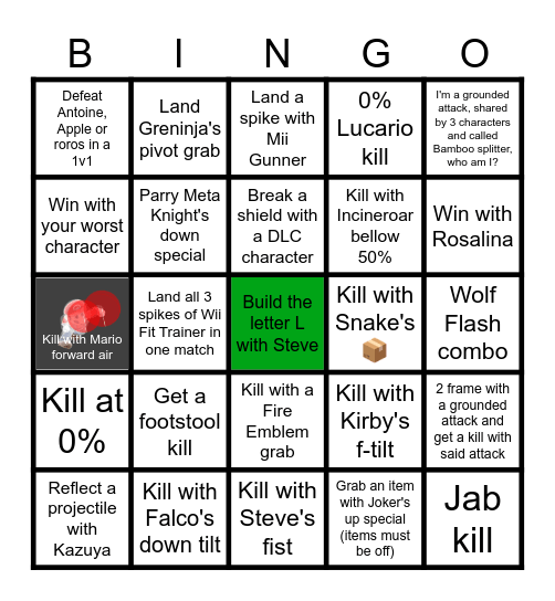 OGRE Bingo 18/2/25 Bingo Card