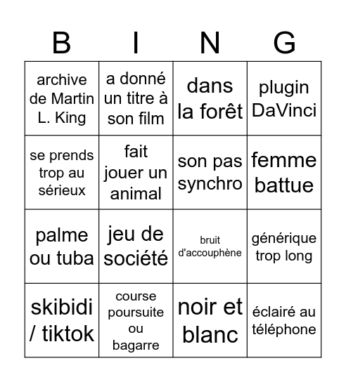 48h Tout Court Bingo Card