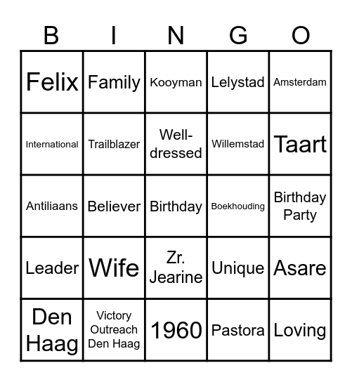 Zr. Jearine's BIRTHDAY BINGO! Bingo Card