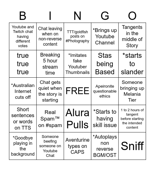 Newo Bingo 3 Bingo Card