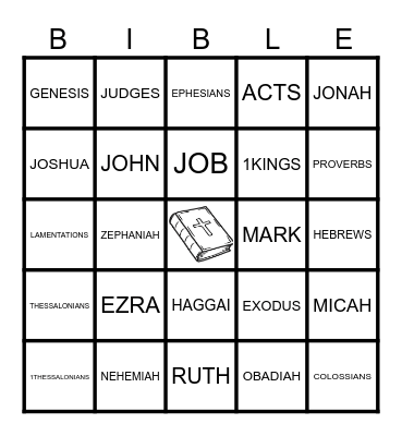 Bible Bingo Card