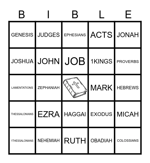 Bible Bingo Card