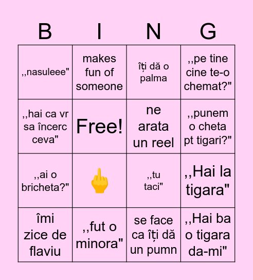 Bogdan Bingo Card