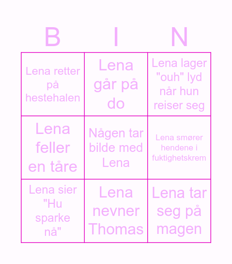 Babyshower <33 Bingo Card