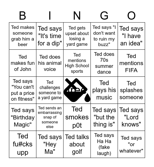 Ted Bingo Card