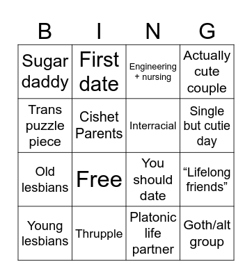 walker couple Bingo Card