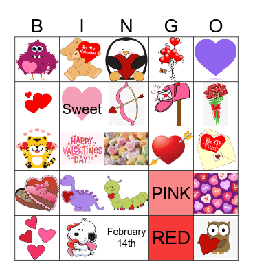 Valentine  Bingo Card