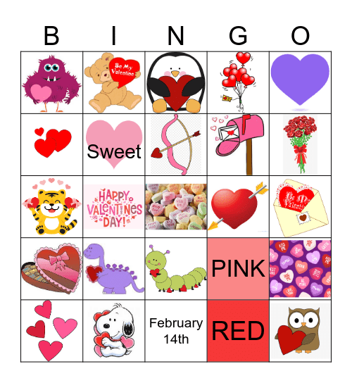 Valentine  Bingo Card