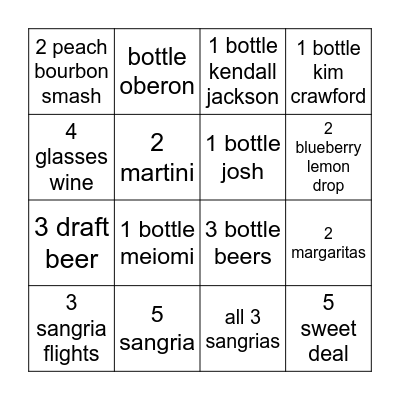 Valentine's Bingo Card