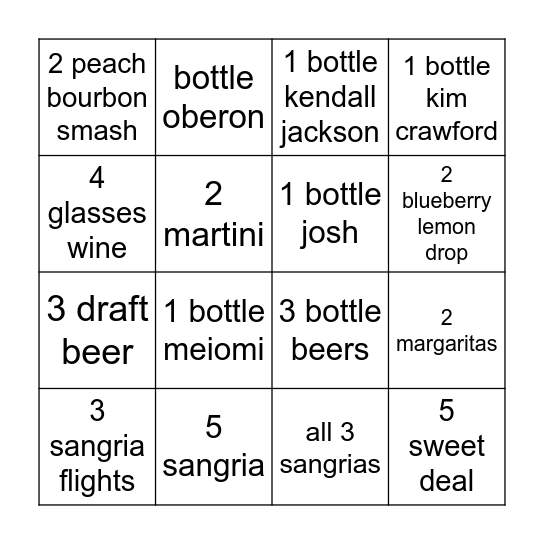 Valentine's Bingo Card