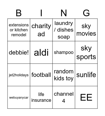advert bingo Card