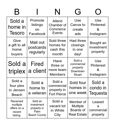 REALTORS  & FRIENDS LUNCHEON Bingo Card