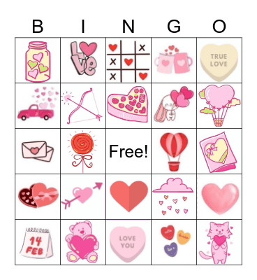 Valentine's Day Bingo Card