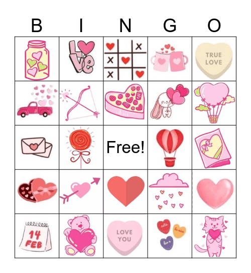 Valentine's Day Bingo Card