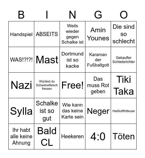 Nico Bingo Card