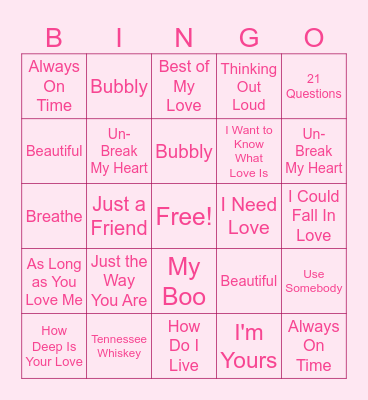 Happy Valentines Day! Bingo Card