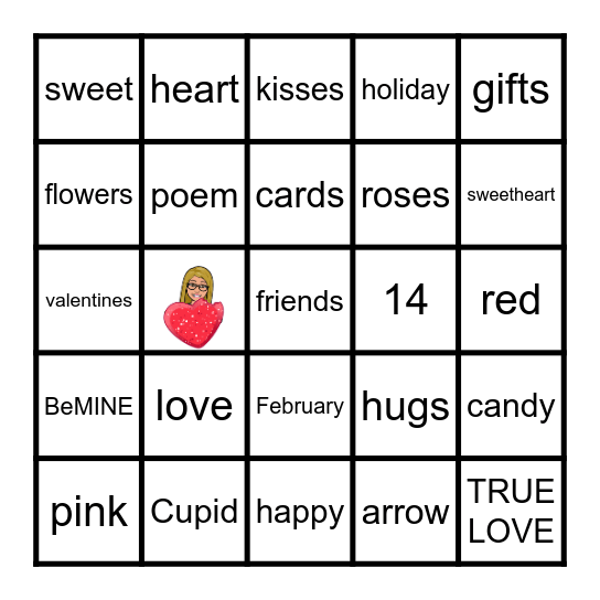 Valentines Day Bingo Card