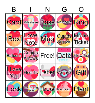 Valentines Day Bingo Game Bingo Card