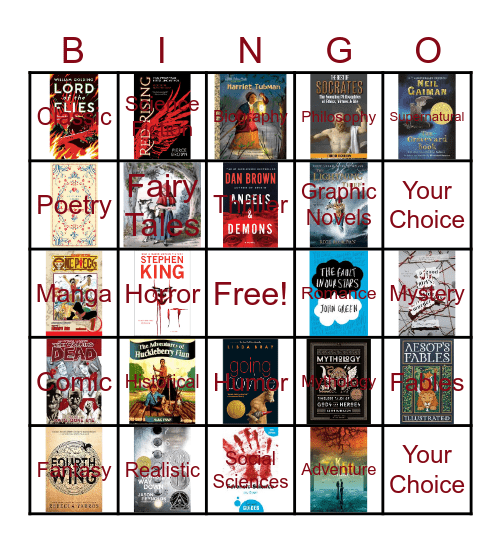 Genre BINGO Card