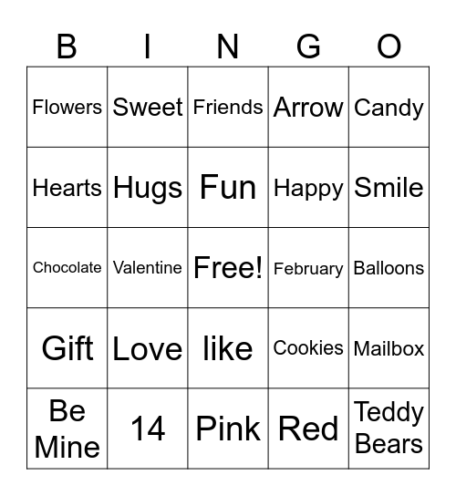Valentines Day Bingo 2.0 Bingo Card