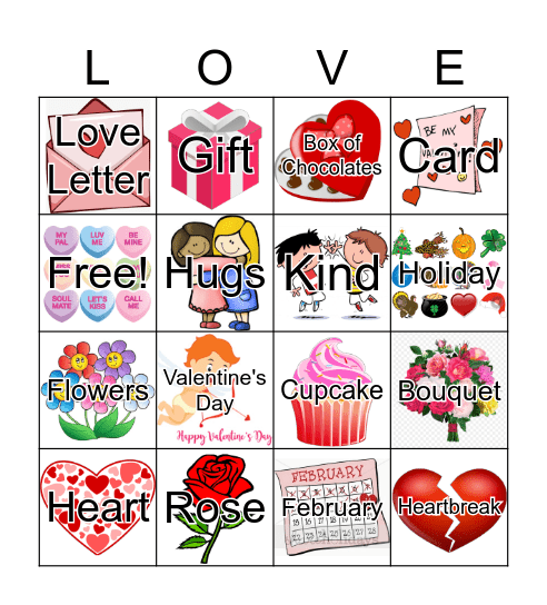 Valentine's Day Bingo Card