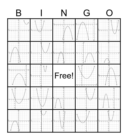 Quadratic Attributes 5x5 Bingo Card
