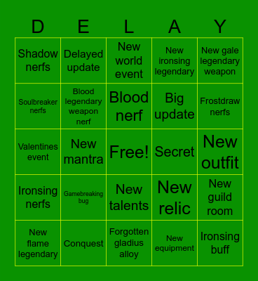 Deepingo Bingo Card