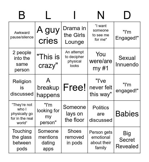 Love Is Bingo Card