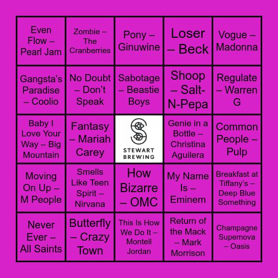 Stewart Brewing Round Bingo Card