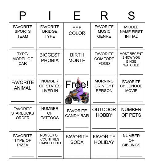 FIND SOMEONE WITH THE SAME Bingo Card