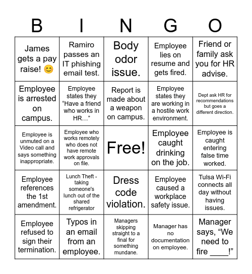 2025 HRBP Bingo Card