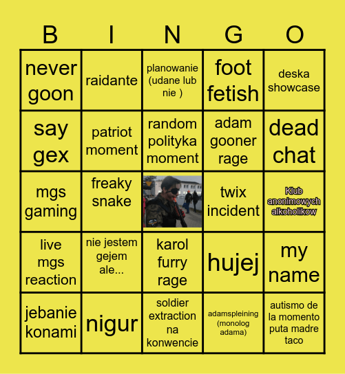 LA LI LU LE LO BINGO Card