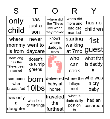 THE TILLEY'S BINGO Card
