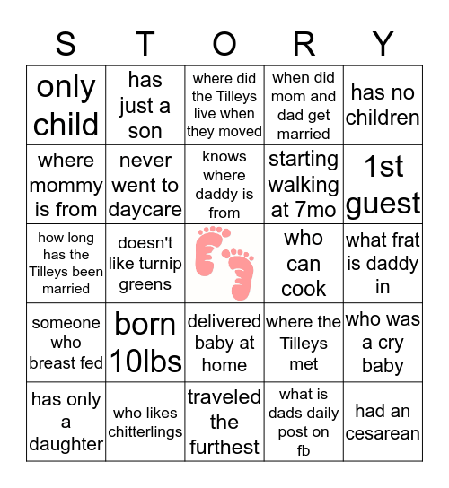 THE TILLEY'S BINGO Card