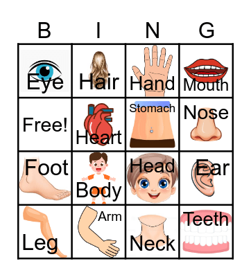 Body Bingo Card
