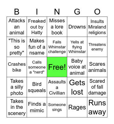 Lloyd plays Infinity Nikki ! Bingo Card