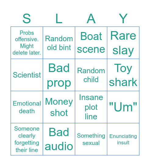 WILDEYE Bingo Card