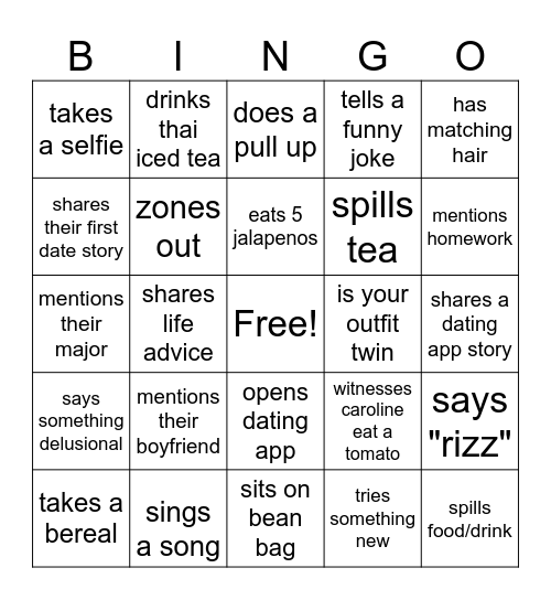 bingo galentine's bingo Card