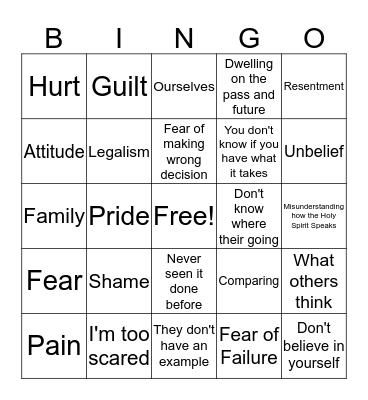 Barrier Bingo Card