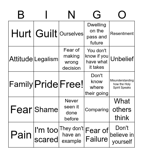 Barrier Bingo Card