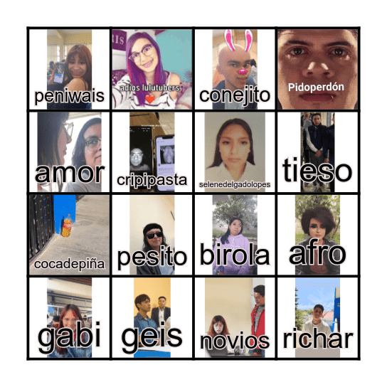 LOTERIA PUCHA Bingo Card